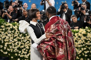 Zoe Saldana, Brian Tyree Henry at The 2025 Met Gala Celebrating "Superfine: Tailoring Black Style" held at the Metropolitan Museum of Art on May 05, 2025 in New York, New York.