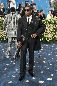 A$AP Rocky at The 2025 Met Gala Celebrating "Superfine: Tailoring Black Style" held at the Metropolitan Museum of Art on May 05, 2025 in New York, New York.