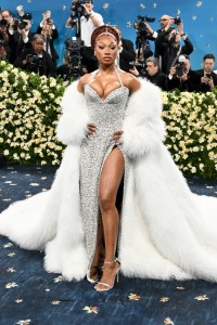 Megan Thee Stallion at The 2025 Met Gala Celebrating "Superfine: Tailoring Black Style" held at the Metropolitan Museum of Art on May 05, 2025 in New York, New York.