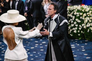Walton Goggins in Thom Browne at the 2025 Met Gala.