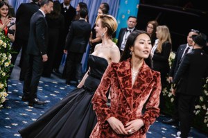 Nicole Kidman in custom Balenciaga Couture and Liu Wen at the 2025 Met Gala