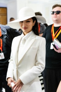Anna Sawai at The Mark Hotel before the 2025 Met Gala: "Superfine: Tailoring Black Style" held at the Metropolitan Museum of Art on May 5, 2025 in New York, New York.