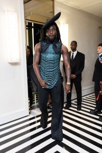 Shaboozey at The Mark Hotel before the 2025 Met Gala: "Superfine: Tailoring Black Style" held at the Metropolitan Museum of Art on May 5, 2025 in New York, New York.