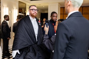 Sam Smith at The Mark Hotel before the 2025 Met Gala: "Superfine: Tailoring Black Style" held at the Metropolitan Museum of Art on May 5, 2025 in New York, New York.