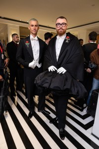 Christian Cowan, Sam Smith at The Mark Hotel before the 2025 Met Gala: "Superfine: Tailoring Black Style" held at the Metropolitan Museum of Art on May 5, 2025 in New York, New York.