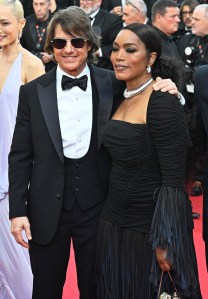 Tom Cruise, Angela Bassett at the "Mission: Impossible – The Final Reckoning" Premiere at the 78th Cannes Film Festival held at Palais des Festivals on May 14, 2025 in Cannes, France.