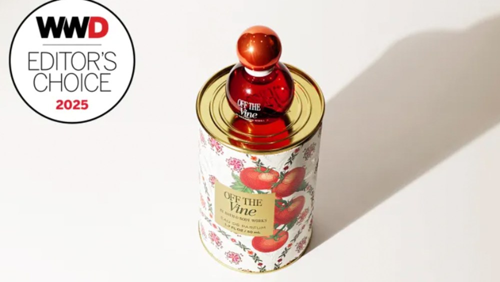 Bath & Body Works Off the Vine fragrance on top of tomato can-inspired packaging that was tested by editors and photographed on a white background