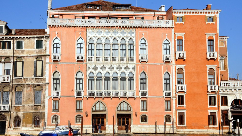 View of the Palazzo Pisani Moretta on the Grand Canal in Venice.