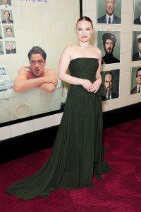 Mia Threapleton at Focus Features' "The Phoenician Scheme" New York premiere held at Jazz at Lincoln Center on May 28, 2025 in New York, New York.