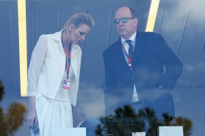 MONTE-CARLO, MONACO - MAY 24:  Prince Albert II of Monaco and Princess Charlene of Monaco attend the Monaco Formula One Grand Prix at Circuit de Monaco on May 24, 2015 in Monte-Carlo, Monaco.  (Photo by Mark Thompson/Getty Images)