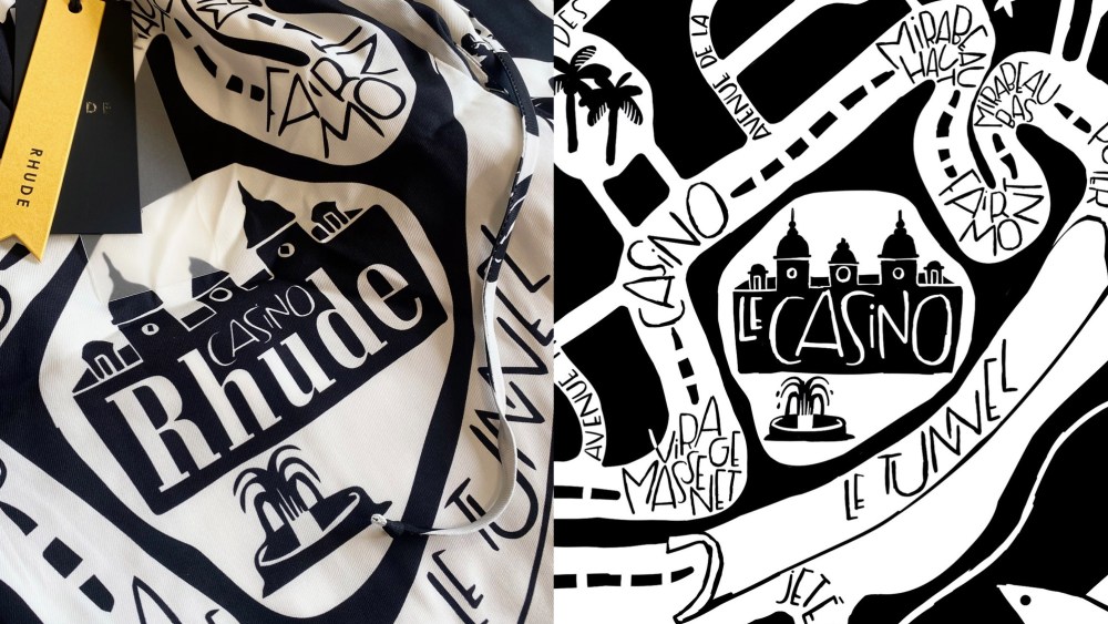 Close-up of Rhude's print, left, and Tokiko's print, right.