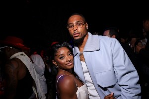 Simone Biles, Jonathan Owens at the Richie Akiva's "The After" hosted by Tyla, Colman Domingo, Doja Cat, Edward Enninful Met Gala after party held at Casa Cipriani on May 05, 2025 in New York, New York.