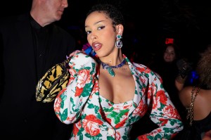 Doja Cat at the Richie Akiva's "The After" hosted by Tyla, Colman Domingo, Doja Cat, Edward Enninful Met Gala after party held at Casa Cipriani on May 05, 2025 in New York, New York.
