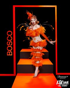 Bosco in RuPaul’s Drag Race All Stars Season 10 streaming on Paramount+ 2025. Photo credit: Xavier Guerra/World of Wonder/Paramount+