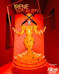 Irene the Alien in RuPaul’s Drag Race All Stars Season 10 streaming on Paramount+ 2025. Photo credit: Xavier Guerra/World of Wonder/Paramount+