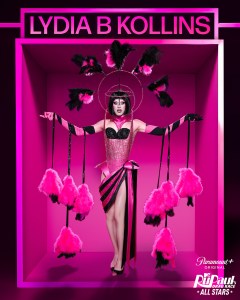 Lydia B. Kollins in RuPaul’s Drag Race All Stars Season 10 streaming on Paramount+ 2025. Photo credit: Xavier Guerra/World of Wonder/Paramount+