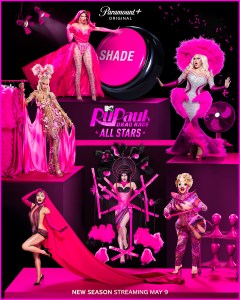 (L-R): Kerri Colby, Nicole Paige Brooks, Tina Burner, Jorgeous, Lydia B Kollins and Mistress Isabelle Brooks in RuPaul’s Drag Race All Stars Season 10 streaming on Paramount+ 2025. Photo credit: Xavier Guerra/World of Wonder/Paramount+