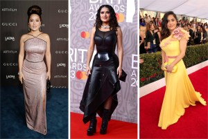 Salma Hayek red carpet fashion style