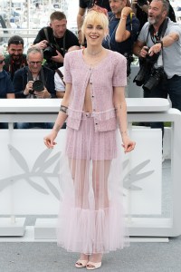 Kristen Stewart at "The Chronology of Water" Photocall during The 78th Cannes Film Festival at Palais des Festivals on May 16, 2025 in Cannes, France.