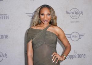 Arielle Chambers at the Sports Illustrated Swimsuit Issue launch party held at the Hard Rock Times Square on May 15, 2025 in New York, New York.