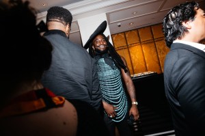 Shaboozey at the Willy Chavarria Met Gala after party co-hosted with Wayman and Micah held at the Mark Hotel on May 05, 2025 in New York, New York.