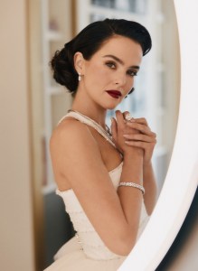 Zoey Deutch getting ready for the premiere of her film “Nouvelle Vague” at Cannes 2025.