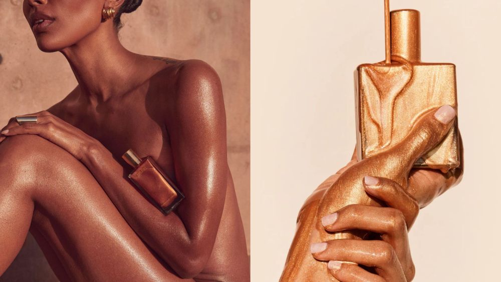 yellow gold body shimmer sunscreen mist 