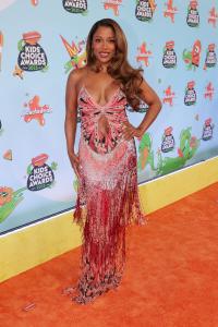 Victoria Monét at the Nickelodeon 2025 Kids' Choice Awards held at Barker Hangar on June 21, 2025 in Santa Monica, California.