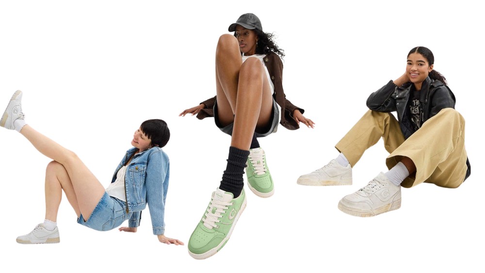 coach soho sneakers worn three ways