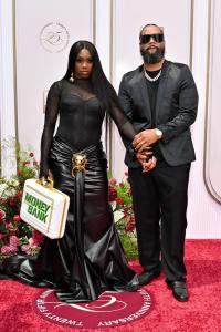 Trinity Fatu, Jimmy Uso at the BET Awards 2025 held at the Peacock Theater on June 09, 2025 in Los Angeles, California.