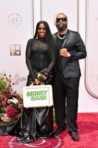 Trinity Fatu, Jimmy Uso at the BET Awards 2025 held at the Peacock Theater on June 09, 2025 in Los Angeles, California.