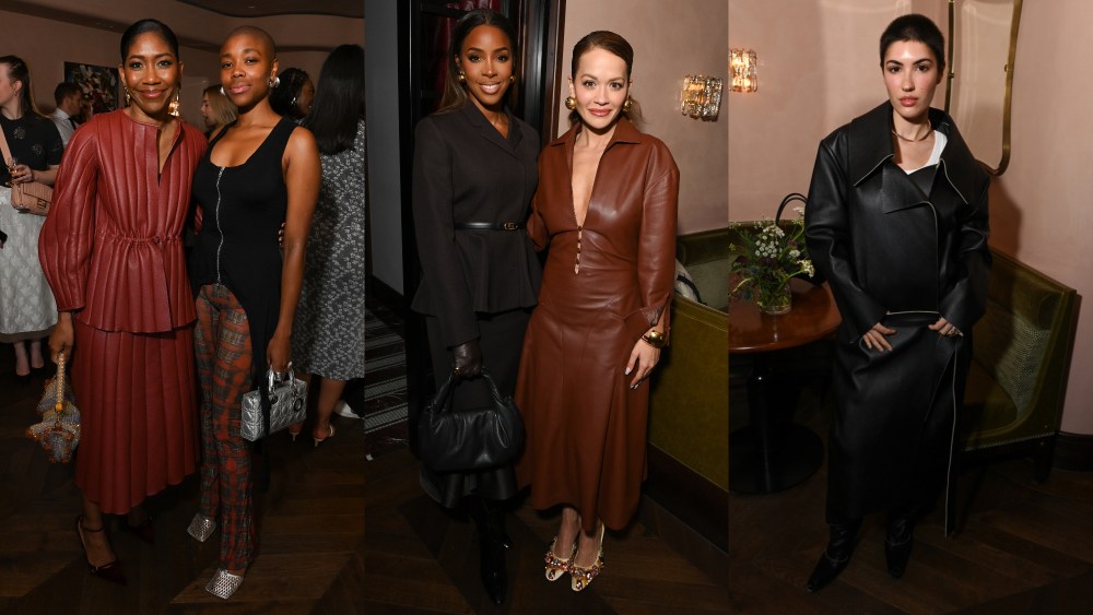 Kenya Hunt, Rachel Jones, Kelly Rowland, Rita Ora and Heir at Elle U.K.'s dinner party with Fendi.