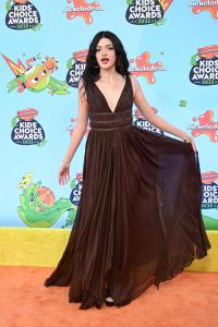 Fabiola Baglieri at the Nickelodeon 2025 Kids' Choice Awards held at Barker Hangar on June 21, 2025 in Santa Monica, California.