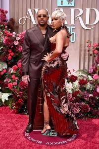 Taleo Coles, LeToya Luckett at the BET Awards 2025 held at the Peacock Theater on June 09, 2025 in Los Angeles, California.