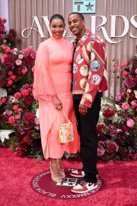 Jordin Sparks, Dana Isaiah at the BET Awards 2025 held at the Peacock Theater on June 09, 2025 in Los Angeles, California.