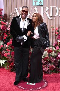 Busta Rhymes, Mona Scott-Young at the BET Awards 2025 held at the Peacock Theater on June 09, 2025 in Los Angeles, California.
