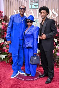 Snoop Dogg, Shante Broadus, Jonathan Daviss at the BET Awards 2025 held at the Peacock Theater on June 09, 2025 in Los Angeles, California.