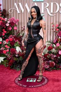 GloRilla at the BET Awards 2025 held at the Peacock Theater on June 09, 2025 in Los Angeles, California.