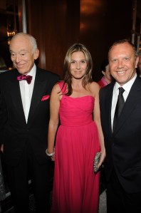 (L-R) Leonard Lauder, Aerin Lauder Zinterhofer and Michael Kors attend the Breast Cancer Research Foundation's annual Hot Pink Party at the Waldorf-Astoria. (Photo by Steve Eichner/WWD/Penske Media via Getty Images)