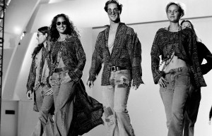 Models walk the runway during a benefit event at the Hollywood Bowl in Hollywood, California, on June 4, 1993. (Photo by Ted Dayton/WWD/Penske Media via Getty Images)