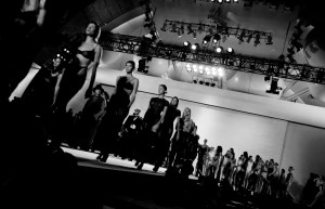 Models walk the runway during a benefit event at the Hollywood Bowl in Hollywood, California, on June 4, 1993. (Photo by Ted Dayton/WWD/Penske Media via Getty Images)