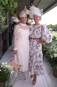 ASCOT, ENGLAND - JUNE 17:   Fiona Howden & HRH Duchess of Edinburgh (L) attend Royal Ascot on June 17, 2025 in Ascot, England. (Photo by Hoda Davaine for Howden Group/Getty Images)
