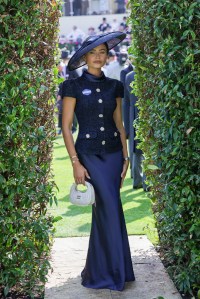 ASCOT, ENGLAND - JUNE 19: Natalya Wright attends Longines x Royal Ascot 2025 at Ascot Racecourse on June 19, 2025 in Ascot, England. (Photo by Max Cisotti/Dave Benett/Getty Images for LONGINES)