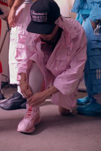 Backstage at the Willy Chavarria show as part of Paris Men's Fashion Week held at the Salle Pleyel on June 27, 2025 in Paris, France. (Photo by Francisco Gomez de Villaboa/WWD via Getty Images)