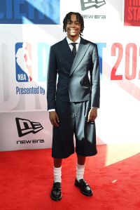 NEW YORK, NEW YORK - JUNE 25: Tre Johnson poses on the red carpet prior to the 2025 NBA Draft - Round One at Barclays Center on June 25, 2025 in New York City. NOTE TO USER: User expressly acknowledges and agrees that, by downloading and/or using this photograph, user is consenting to the terms and conditions of the Getty Images License Agreement. Mandatory Copyright Notice: Copyright 2025 NBAE (Photo by Sarah Stier/Getty Images)
