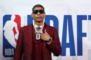 NEW YORK, NEW YORK - JUNE 25: Jeremiah Fears poses on the red carpet prior to the 2025 NBA Draft - Round One at Barclays Center on June 25, 2025 in New York City. NOTE TO USER: User expressly acknowledges and agrees that, by downloading and/or using this photograph, user is consenting to the terms and conditions of the Getty Images License Agreement. Mandatory Copyright Notice: Copyright 2025 NBAE (Photo by Sarah Stier/Getty Images)