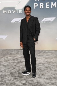 Damson Idris at the "F1" New York Premiere on June 16, 2025 in New York, New York.