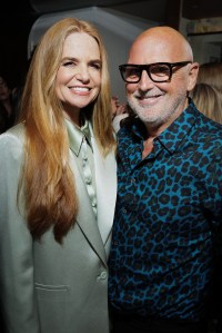 LONDON, ENGLAND - JUNE 03: Patsy Palmer and Sam McKnight attend Sam McKnight's 50th Celebrations and 70th Birthday at La Môme on June 03, 2025 in London, England. (Photo by Darren Gerrish/WireImage for Sam McKnight)