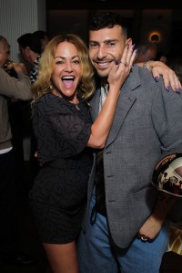 LONDON, ENGLAND - JUNE 03: Jaime Winstone and Stavros Agapiou attend Sam McKnight's 50th Celebrations and 70th Birthday at La Môme on June 03, 2025 in London, England. (Photo by Darren Gerrish/WireImage for Sam McKnight)