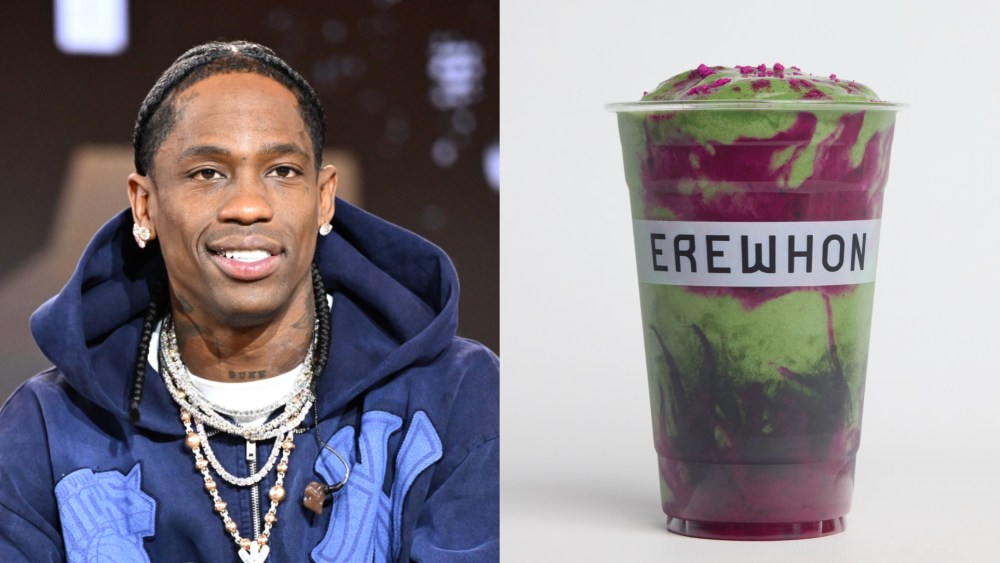 Travis Scott partners with Erewhon to launch his "Storm Storm" smoothie.